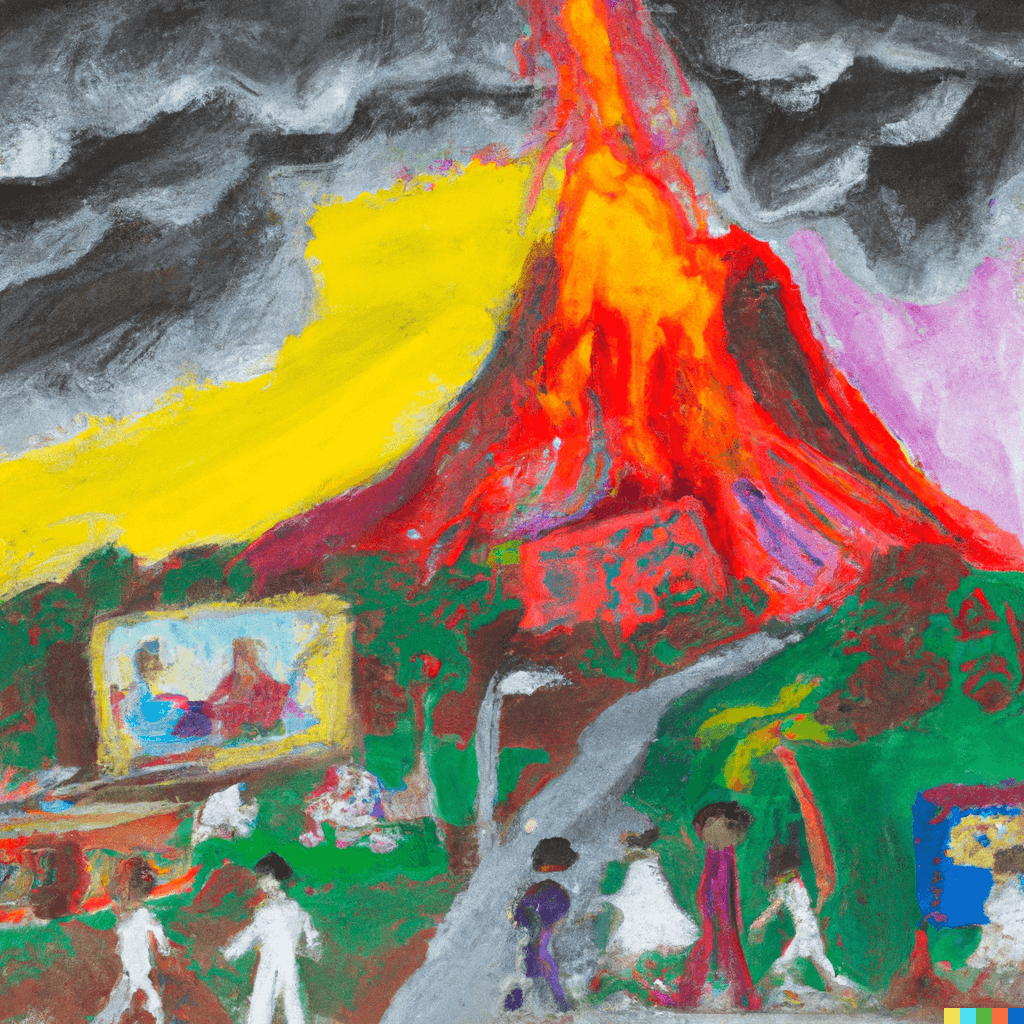 Tonga volcano erupts.