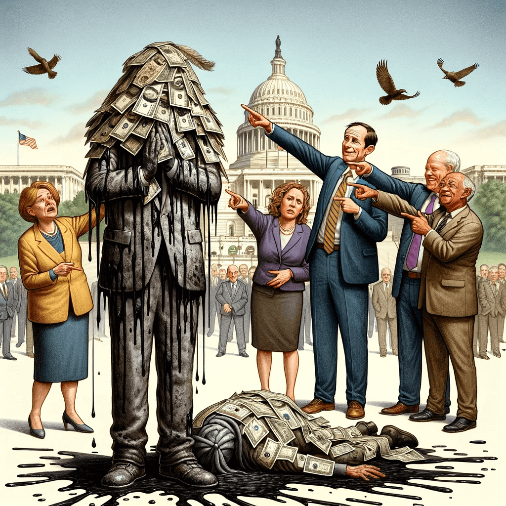 Politician tarred and feathered